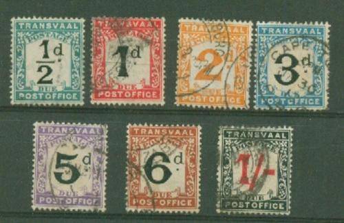 TRANSVAAL-POSTAGE DUE SET VERY FINE USED-READ BELOW R490.00