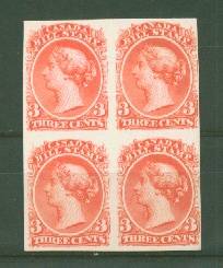 VERY SCARCE QV-BILL PROOF SUPERB UNMOUNTED MINT BLOCK OF 4 $$$$