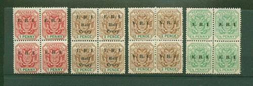 TVL-LOVELY REPRINT BLOCKS OF 4-ALL UNMOUNTED MINT
