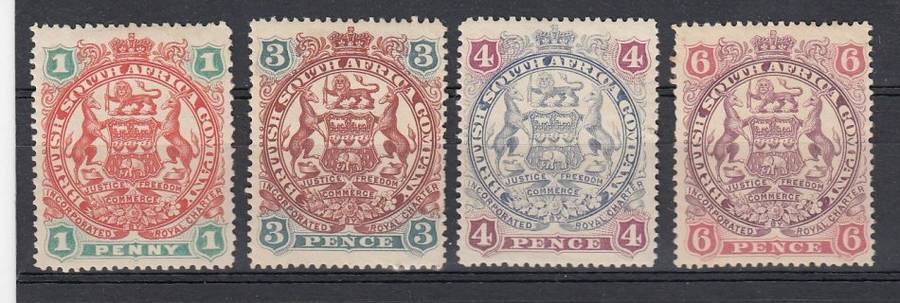 BSAC-SACC 59,61,62 AND 63 VERY FINE MINT-HINGE REM.  R950.00