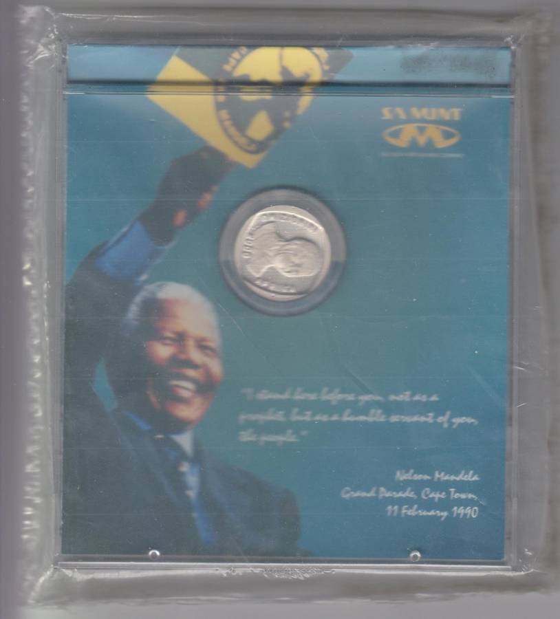 MANDELA-SCARCE ISSUE BY SA MINT-2000 R5 " SMILEY FACE " IN ORIGINAL SEALED PACKET-SEE BELOW