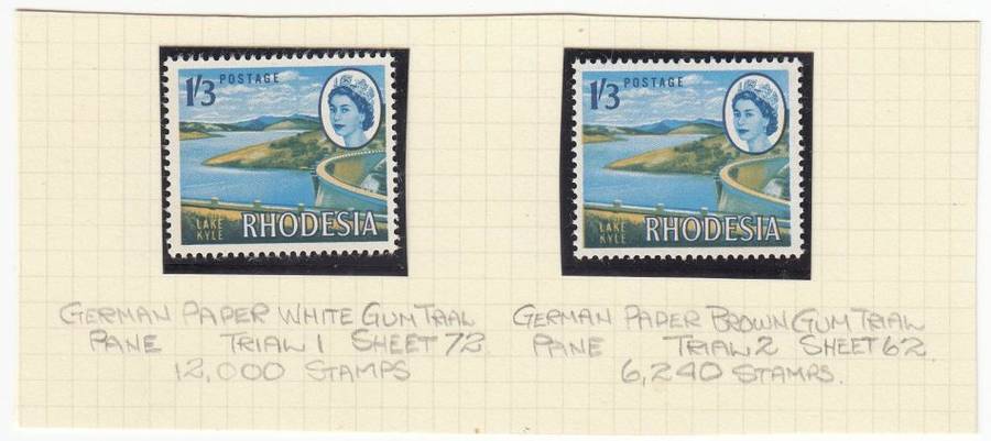 RHODESIA 1/3d TWO DIFFERENT PRINTINGS UMM            NB SOME LOTS FINISH EARLY!!!!!
