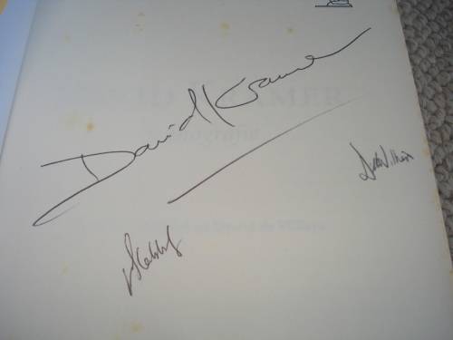 SCARCE BOOK " DAVID KRAMER-`n BIOGRAFIE " SIGNED COPY BY DAVID KRAMER.