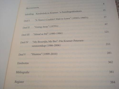 SCARCE BOOK " DAVID KRAMER-`n BIOGRAFIE " SIGNED COPY BY DAVID KRAMER.