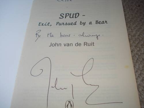 " SPUD-EXIT,PURSUED BY A BEAR " SIGNED BY THE AUTHOR