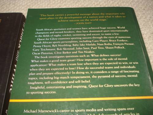 TWO SPORTS MEMORABILIA BOOKS SIGNED BY JAKE WHITE AND MICHAEL MARNEWICK