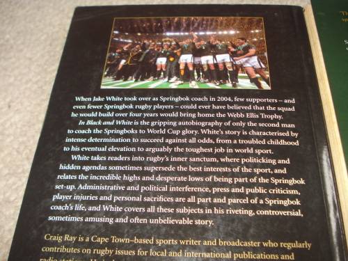 TWO SPORTS MEMORABILIA BOOKS SIGNED BY JAKE WHITE AND MICHAEL MARNEWICK