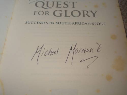 TWO SPORTS MEMORABILIA BOOKS SIGNED BY JAKE WHITE AND MICHAEL MARNEWICK