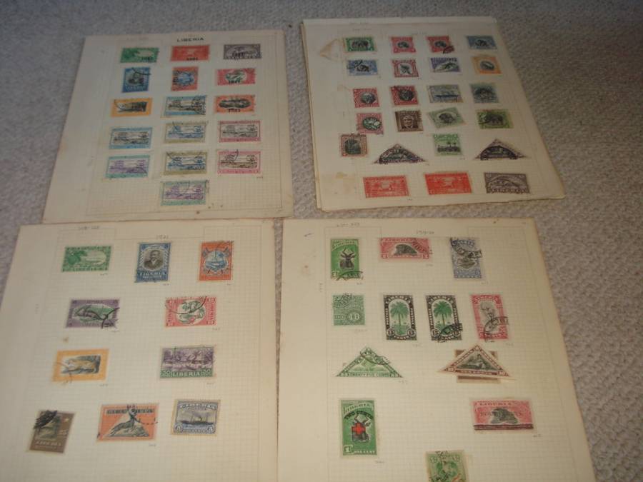 A SCARCE COLLECTION-LIBERIA ON 18 ALBUM PAGES-MANY SETS-READ BELOW