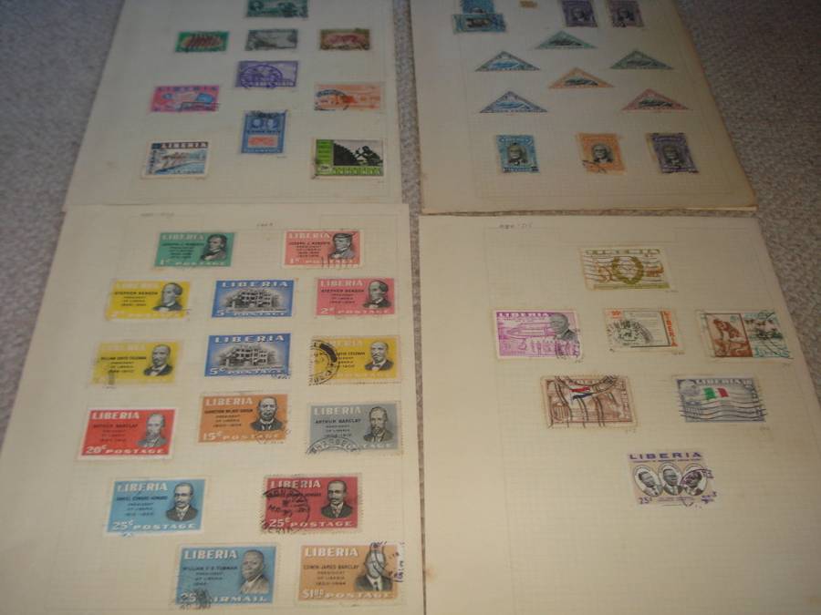 A SCARCE COLLECTION-LIBERIA ON 18 ALBUM PAGES-MANY SETS-READ BELOW