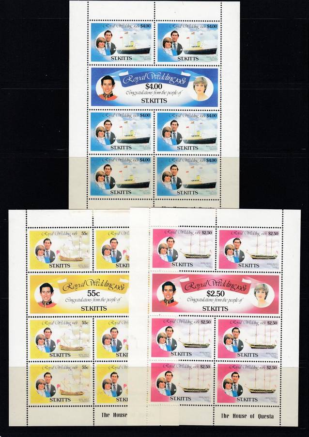 ROYAL WEDDING-SCARCE ISSUES NOT SEEN TOO OFTEN-FULL SET AS SHEETS  25 POUNDS ++