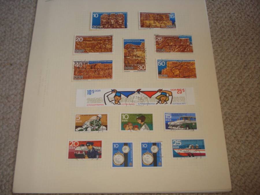 GERMANY-DDR STUNNING MINT AND USED COLLECTION -11 PAGES -LOOKS COMPLETE 1970/1 !!!!