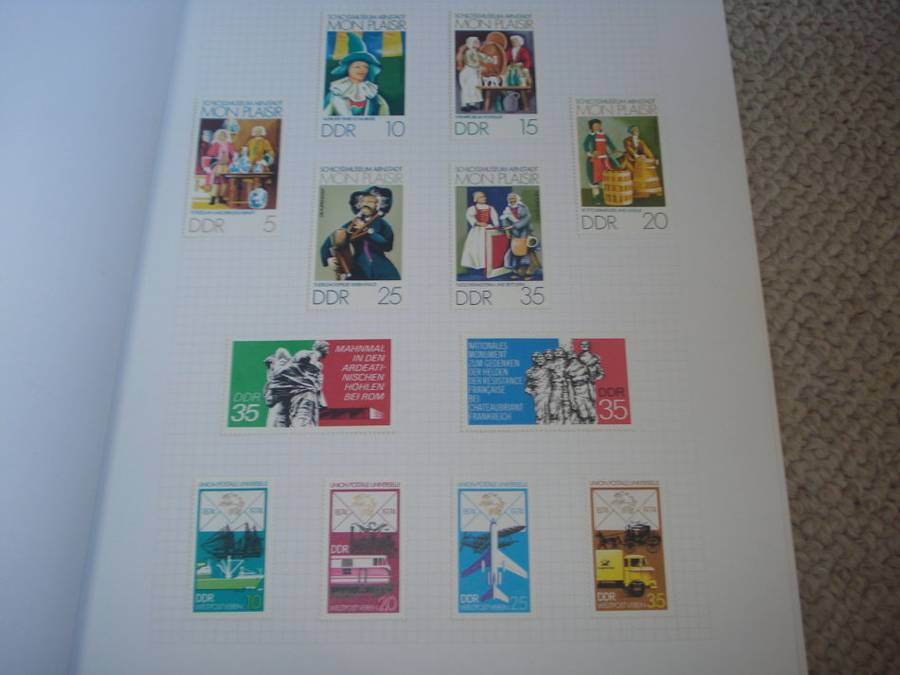 GERMANY-DDR STUNNING MINT AND USED COLLECTION -11 PAGES -LOOKS COMPLETE 1970/1 !!!!