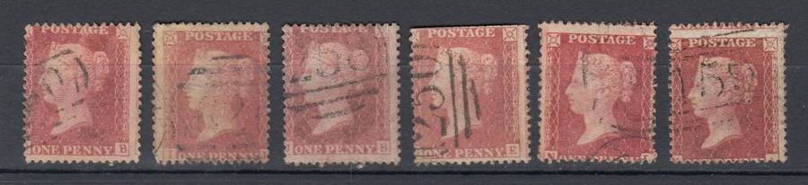 GB-1d REDS NICE EARLY LOT FINE USED   260 POUNDS +++