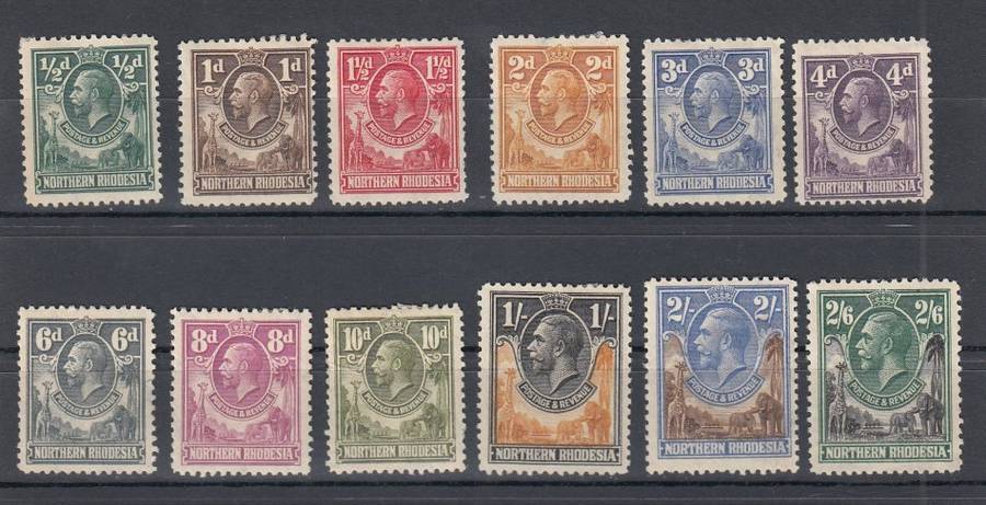 NORTHERN RHODESIA-KGV VERY FINE MINT LOT-2d SMALL GUM THIN   111 POUNDS