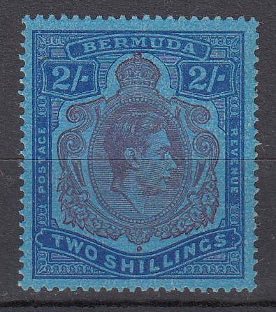 BERMUDA-KGVI SG116c VERY FINE MINT-MINUTE TONE SPOT
