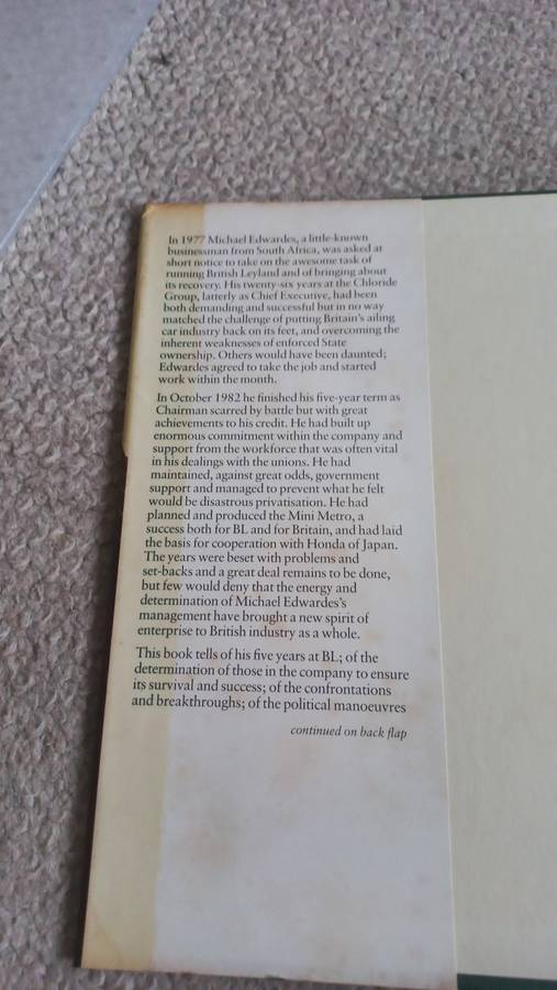 " BACK FROM THE BRINK " SIGNED BY AUTHOR SIR MICHAEL EDWARDES-SEE BELOW