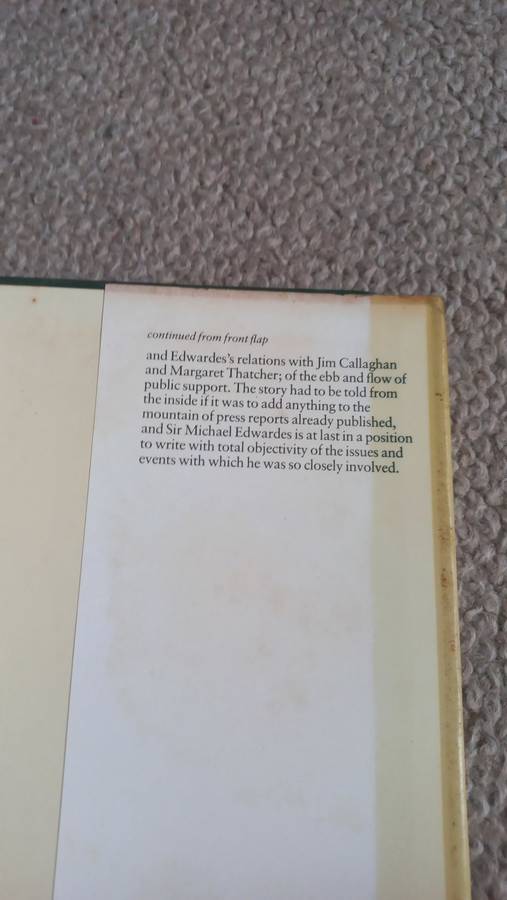 " BACK FROM THE BRINK " SIGNED BY AUTHOR SIR MICHAEL EDWARDES-SEE BELOW