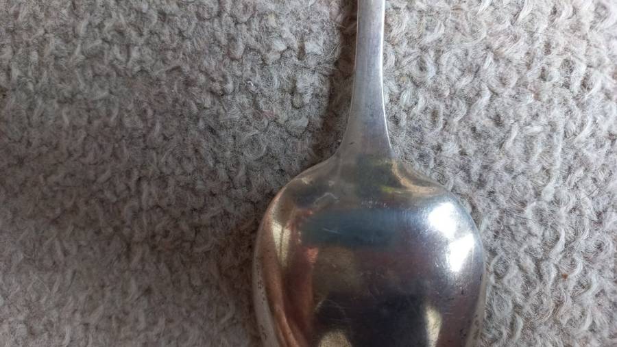 LARGE SILVER SPOON WITH HALLMARKS AS BELOW -SEE DETAILS