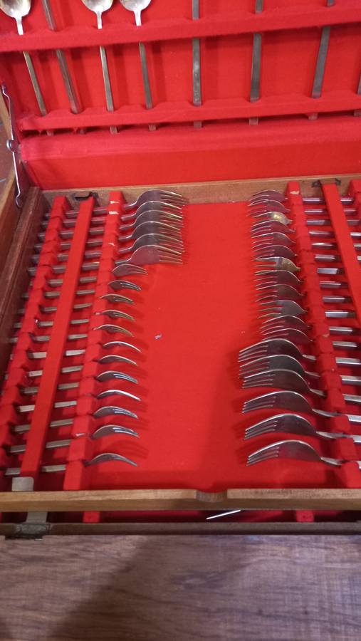 VERY SCARCE 137 PIECE 12 PLACINGS  PURE BRONZE CUTLERYFROM THAILAND-ALL HALLMARKED SEE BELOW