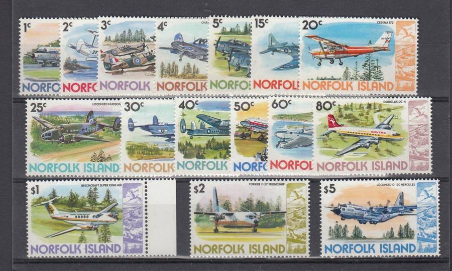NORFOLK ISL.AIRS SET  SUPERB POF  13 POUNDS