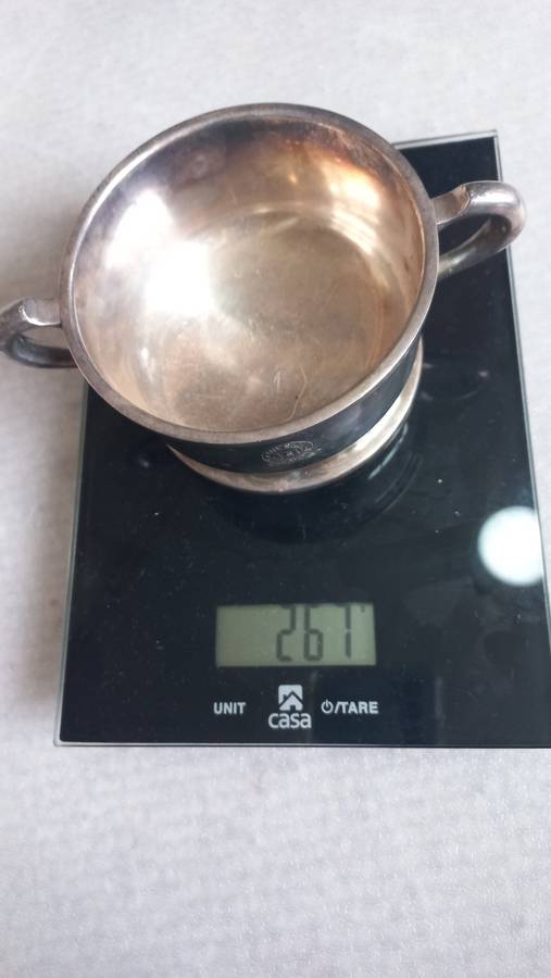 A VERY SCARCE OLD CHRISTENING CUP HALLMARKED AND 267 grams  !!!!!!