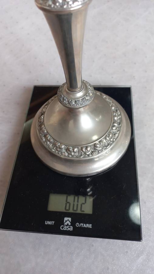 STUNNING !!!  CANDLE STICKS SET 1.4 Kgs MADE IN ENGLAND SILVER PLATED