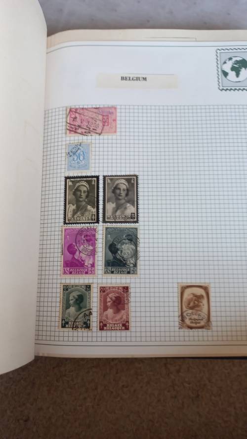 ALBUM WITH MANY COUNTRIES SOME NICE CHINA USA AND MORE-SOME CONDITION ISSUES