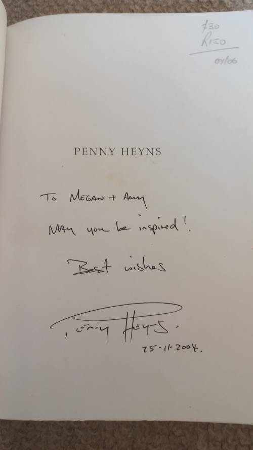 SCARCE SIGNED BOOK " PENNY HEYNS " SIGNED BY THE LEGEND SWIMMER