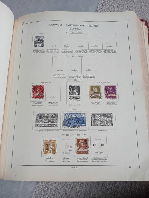 VERY EXPENSIVE GOLD GILTED ` SCHAUBEK ` PAGE EDGES 1000+ PAGES OF 1840`S-1939 EUROPE PART 111