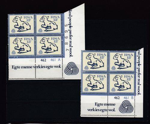 RSA- 15c SUPERB UNMOUNTED MINT CONTROLS BLOCKS-DIFFICULT !!!