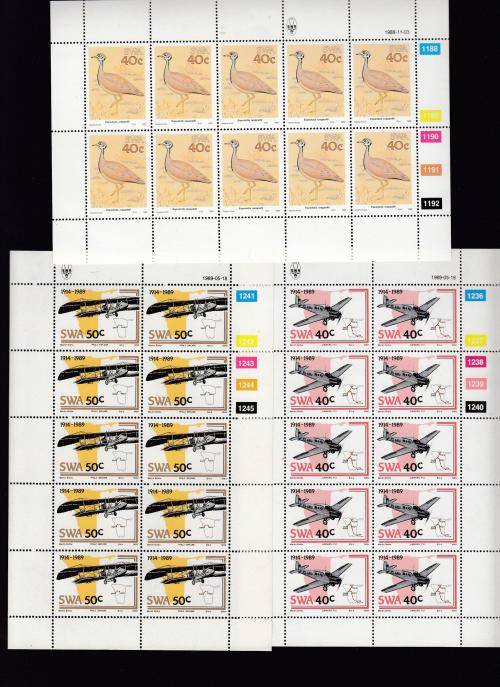 SWA-FLIGHT AND BIRDS  SETS OF FULL SHEETS SUPERB UMM R600+