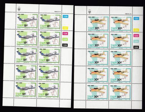 SWA-FLIGHT AND BIRDS  SETS OF FULL SHEETS SUPERB UMM R600+