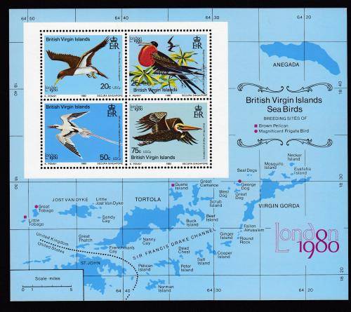 VIRGIN ISL. BIRDS  MINI SHEET  SUPERB UMM