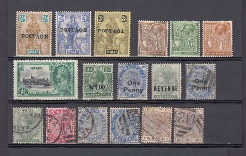 MALTA-USEFUL FINE MINT & USAED  H.R. SG 29 ETC