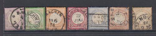 GERMANY-1872 SCARCE LOT SG 16-22 ODD MINOR FAULT  R9850.00