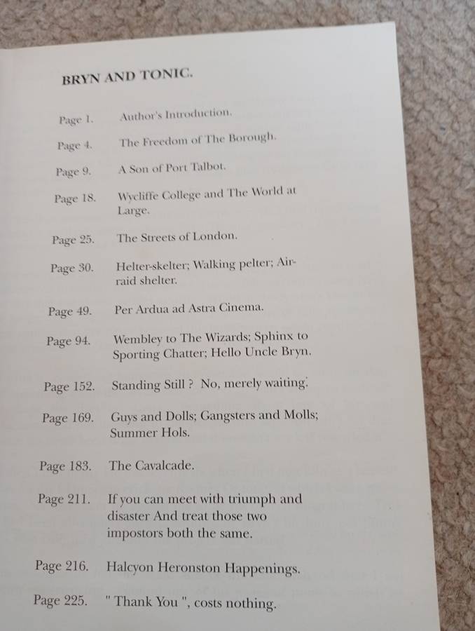 BRYN AND TONIC-THE LIFE AND TIMES OF A ` HOMER ` SIGNED COPY