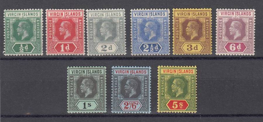 VIRGIN ISL. KGV SET  SG69-77 FRESH VFM-H.R. R3000.00