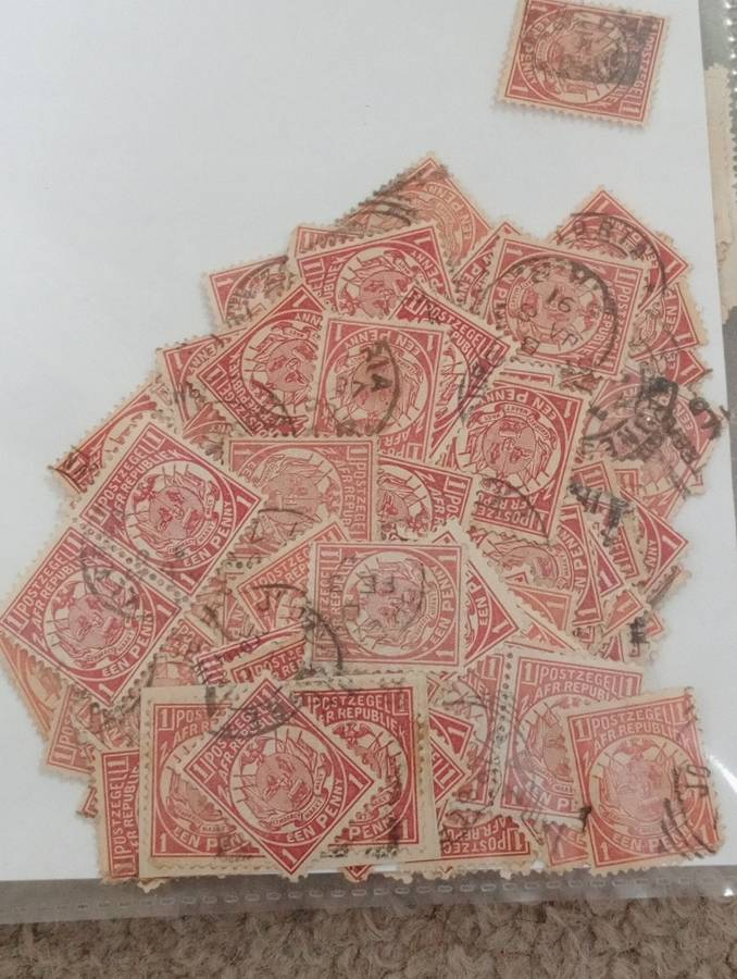 RE-LIST   TRANSVAAL-1000`S OF STAMPS TO 2/6d PAIR  BONANZA LOT FOR STUDY AND FINDS--SEE BELOW !!!