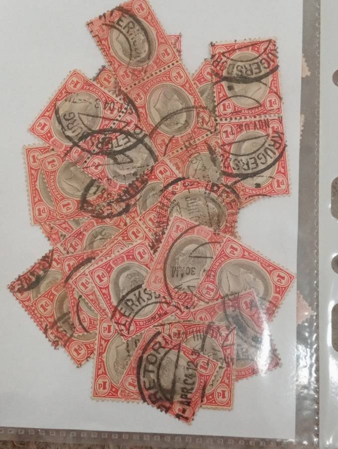 RE-LIST   TRANSVAAL-1000`S OF STAMPS TO 2/6d PAIR  BONANZA LOT FOR STUDY AND FINDS--SEE BELOW !!!