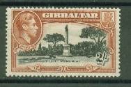 GIBRALTAR-KGVI-2 SHILLING- SG 128a R1370.00 A VERY SCARCE STAMP