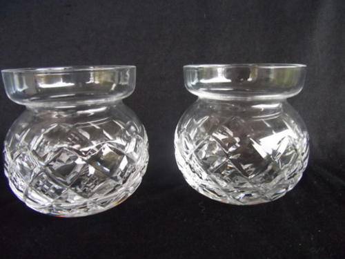 THESE TWO LOVELY CHRYSTAL POTS FOR POSIES OR SERVINGJAM