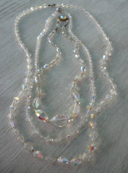THREE GORGEOUS STRANDS OF VINTAGE CRYSTALS