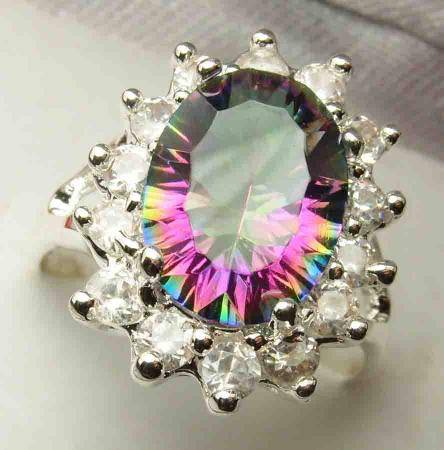 Stunning Mystic Topaz 925 Sterling Silver #7