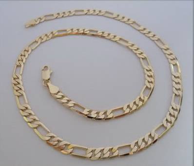 9ct Gold Filled Figaro Neck Chain 600mm x 8mm ***Lifetime Warranty***