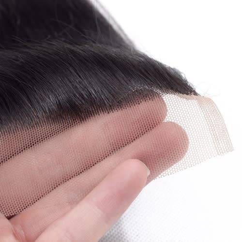 Lace Closure Brazilian Straight Human Hair Natural Color middle part (8 inch)