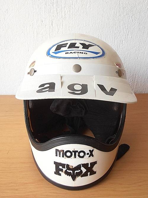 Vintage children's motorcycle helmet, XT, Fox, AGV, JT Racing, Fly Racing