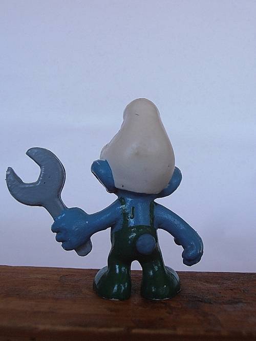 20012 Mechanic Smurf, Vintage Smurfs figure, Shipping will only be charged once!