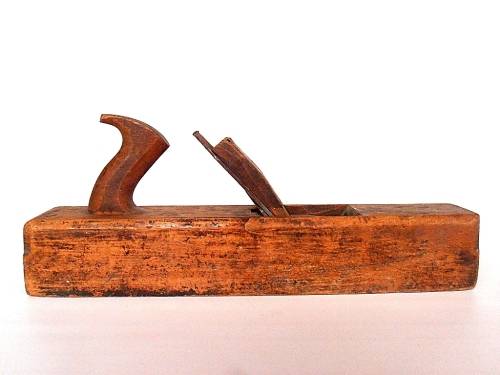 Large vintage wooden plane, John Bull cast steel, Sheffield