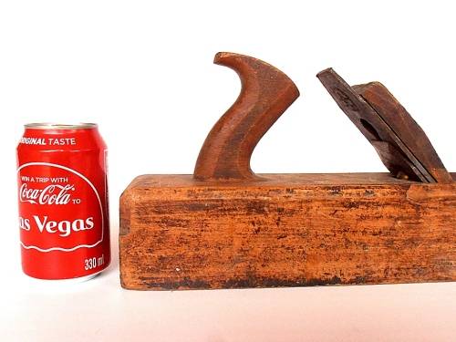 Large vintage wooden plane, John Bull cast steel, Sheffield